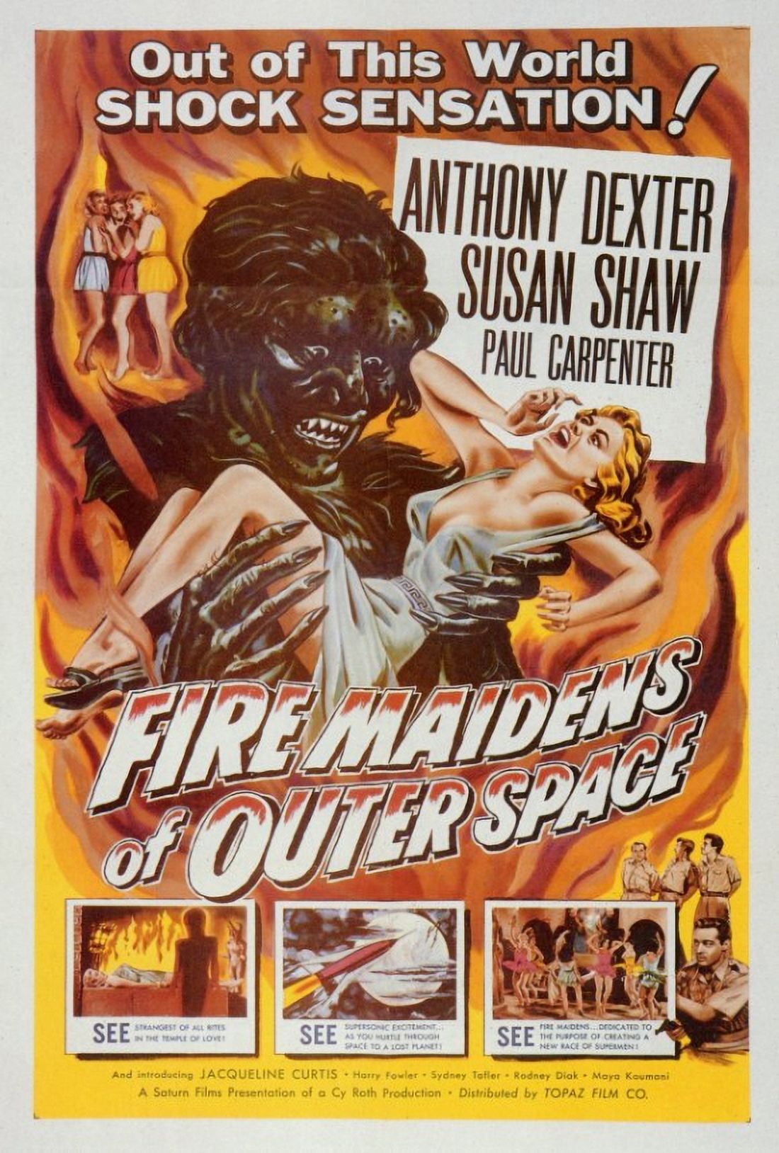 Fire Maidens From Outer Space Movie Poster Print 27x40