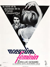 Masculin Feminin Movie Masterprint Poster featuring Jean-Pierre Léaud, 1966.