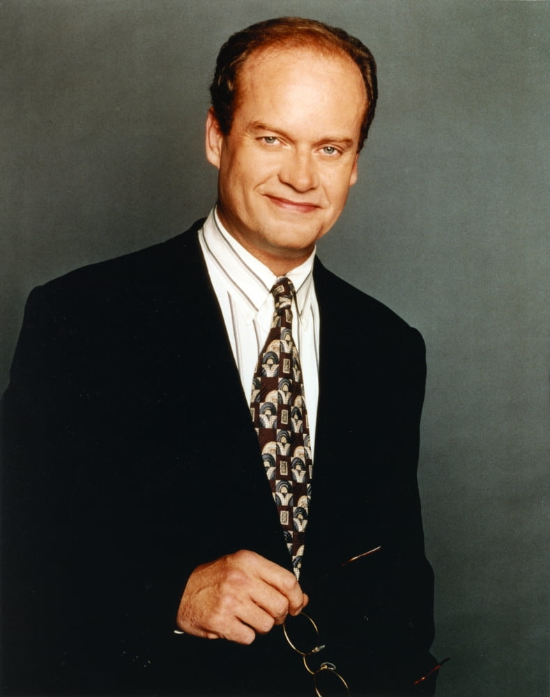 Kelsey Grammer elegant portrait photo print in black suit and tie.