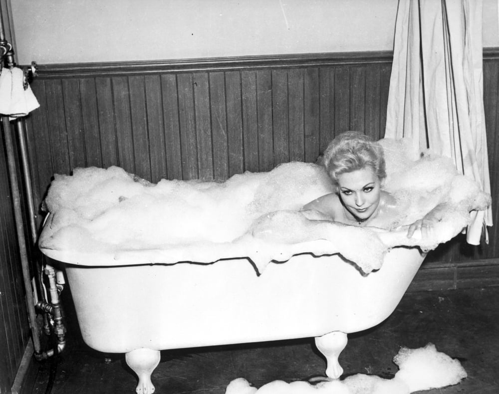 Kim Novak in a bubble bath vintage photo print