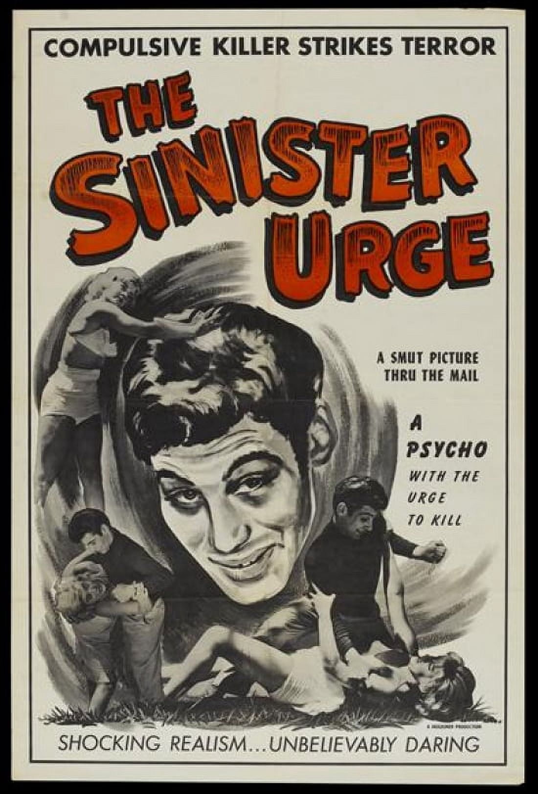The Sinister Urge Movie Poster in 11x17 size showcasing classic film art.
