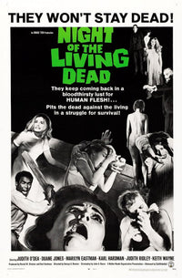 Night of the Living Dead Movie Masterprint Poster featuring Duane Jones, Judith O'Dea, and Marilyn Eastman.