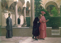 S. Onofrio Rome poster print featuring Torquato Tasso and Cardinal Cinzio.