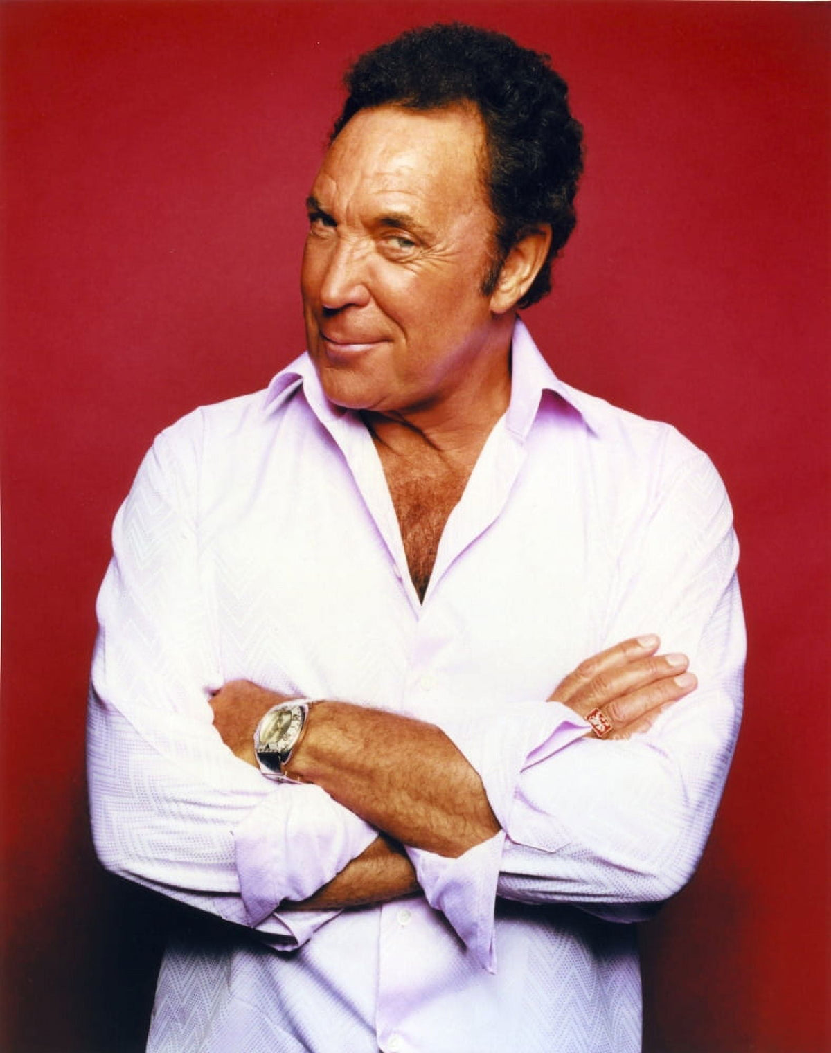 Tom Jones Long Sleeve Photo Print capturing his iconic style.