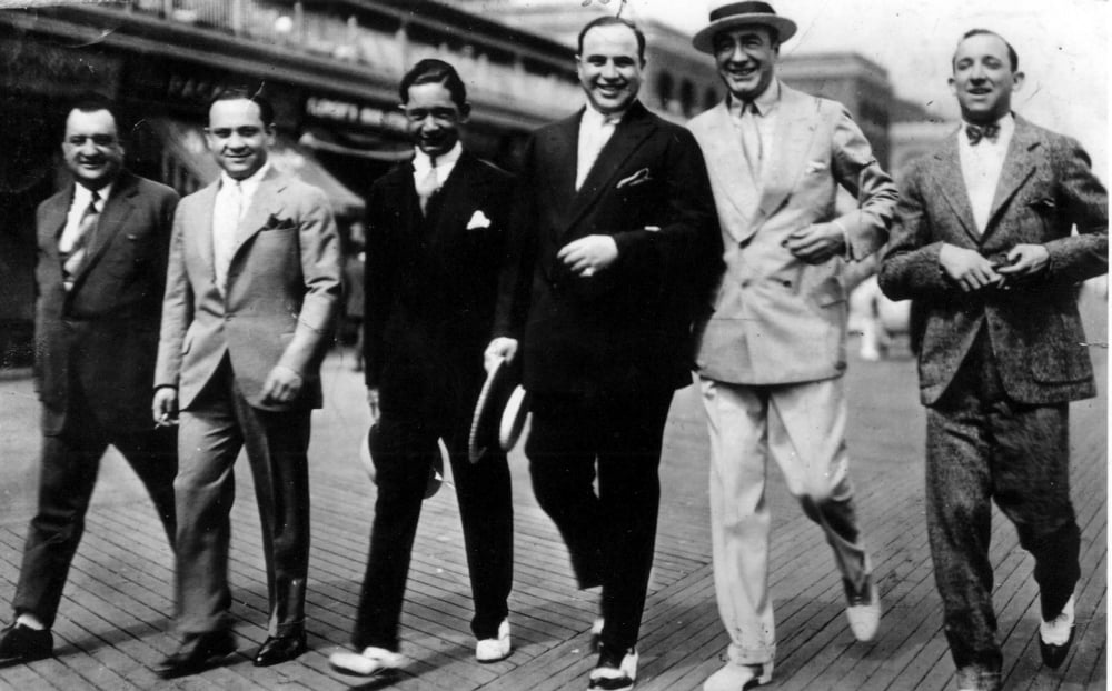 Al Capone with his gang vintage photo print