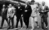 Al Capone with his gang vintage photo print