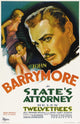State's Attorney Movie Masterprint Poster featuring Helen Twelvetrees and John Barrymore (1932)