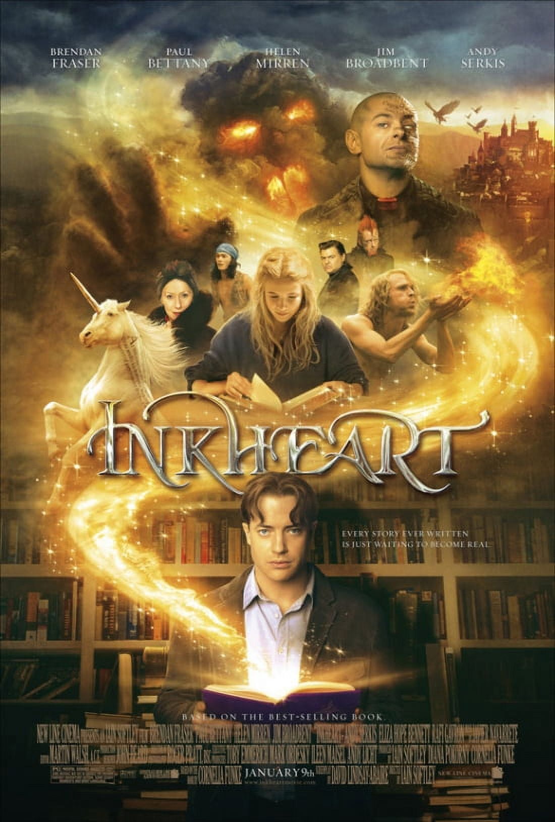 Inkheart Movie Poster 11x17 Print featuring enchanting fantasy imagery.