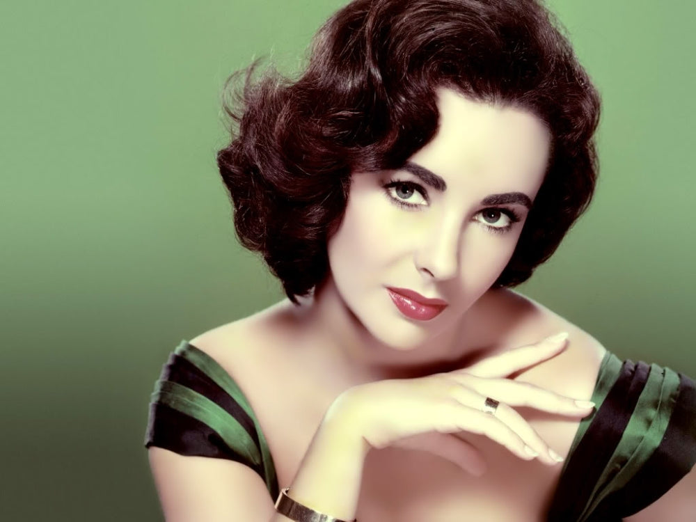 Elizabeth Taylor headshot photo print in multiple sizes.