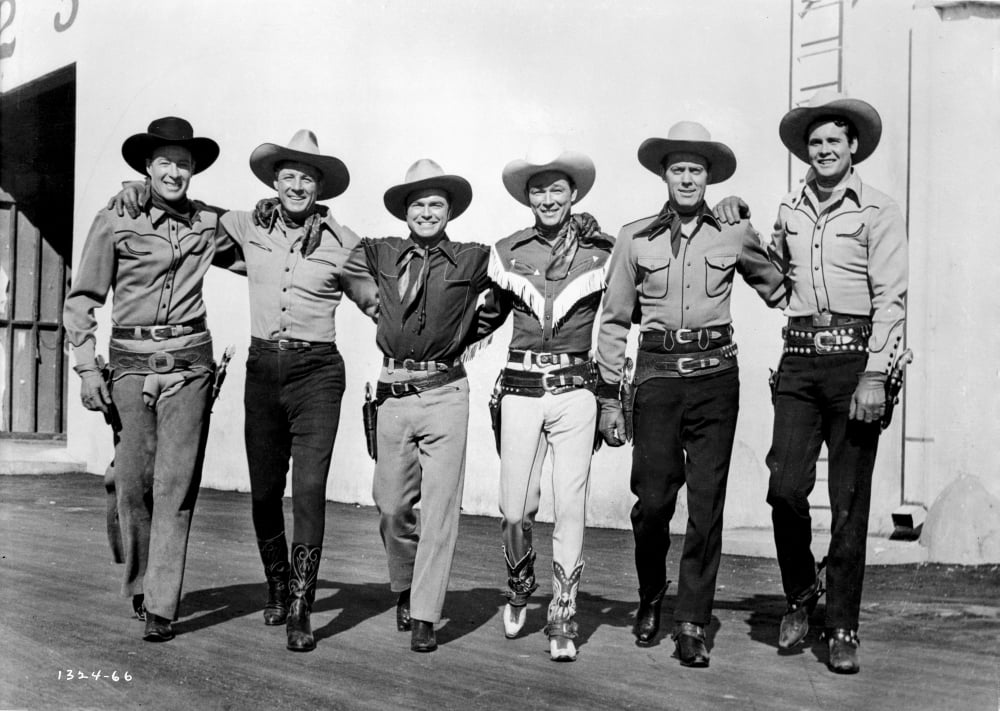 Roy Rogers Men in Black and White Photo Print showcasing classic Americana