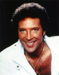 Close-up portrait photo print of Tom Jones.