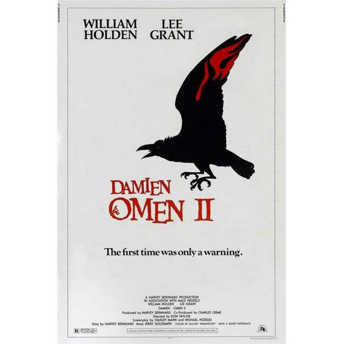 Damien: Omen II movie poster print in 27x40 size, featuring horror film artwork.