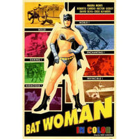 Bat-Woman Movie Poster Print in 27x40 size, featuring vibrant colors and iconic superhero imagery.