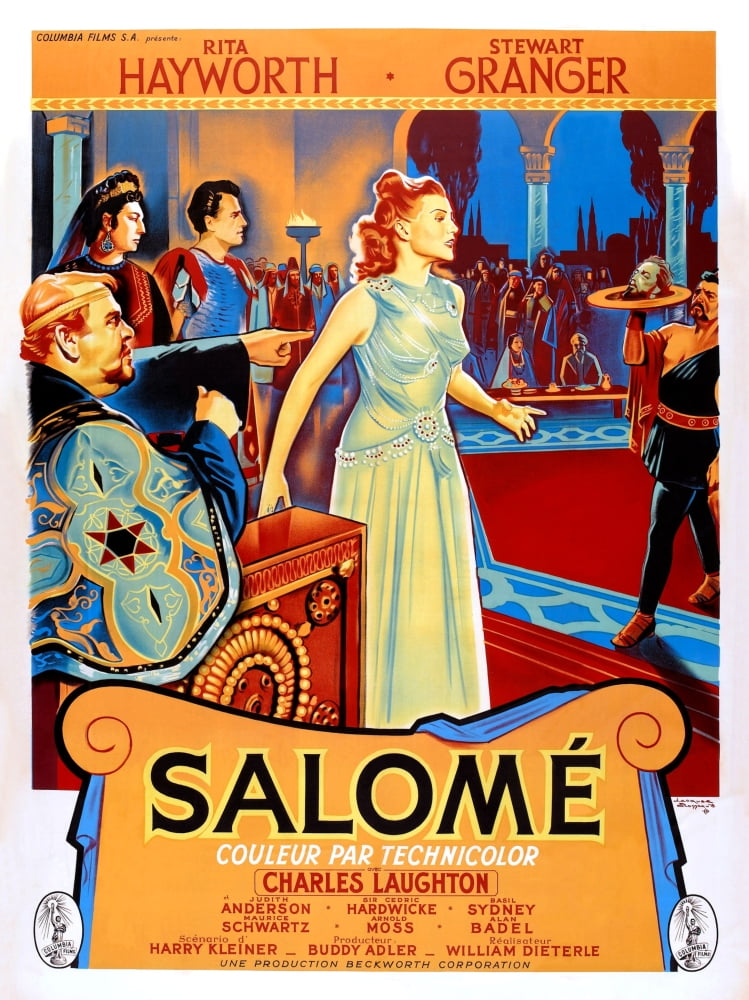Salome Movie Masterprint featuring Charles Laughton and Rita Hayworth, 1953.