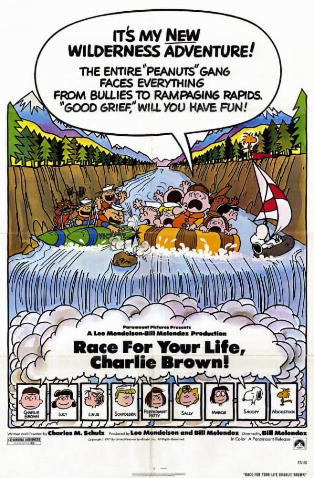 Race For Your Life Charlie Brown movie poster 11x17