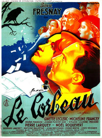 The Raven (Le Corbeau) movie masterprint poster from 1943 featuring Micheline Francey and Pierre Fresnay.
