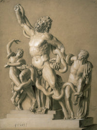 Laocoon Group Study Poster Print showcasing classical art details.