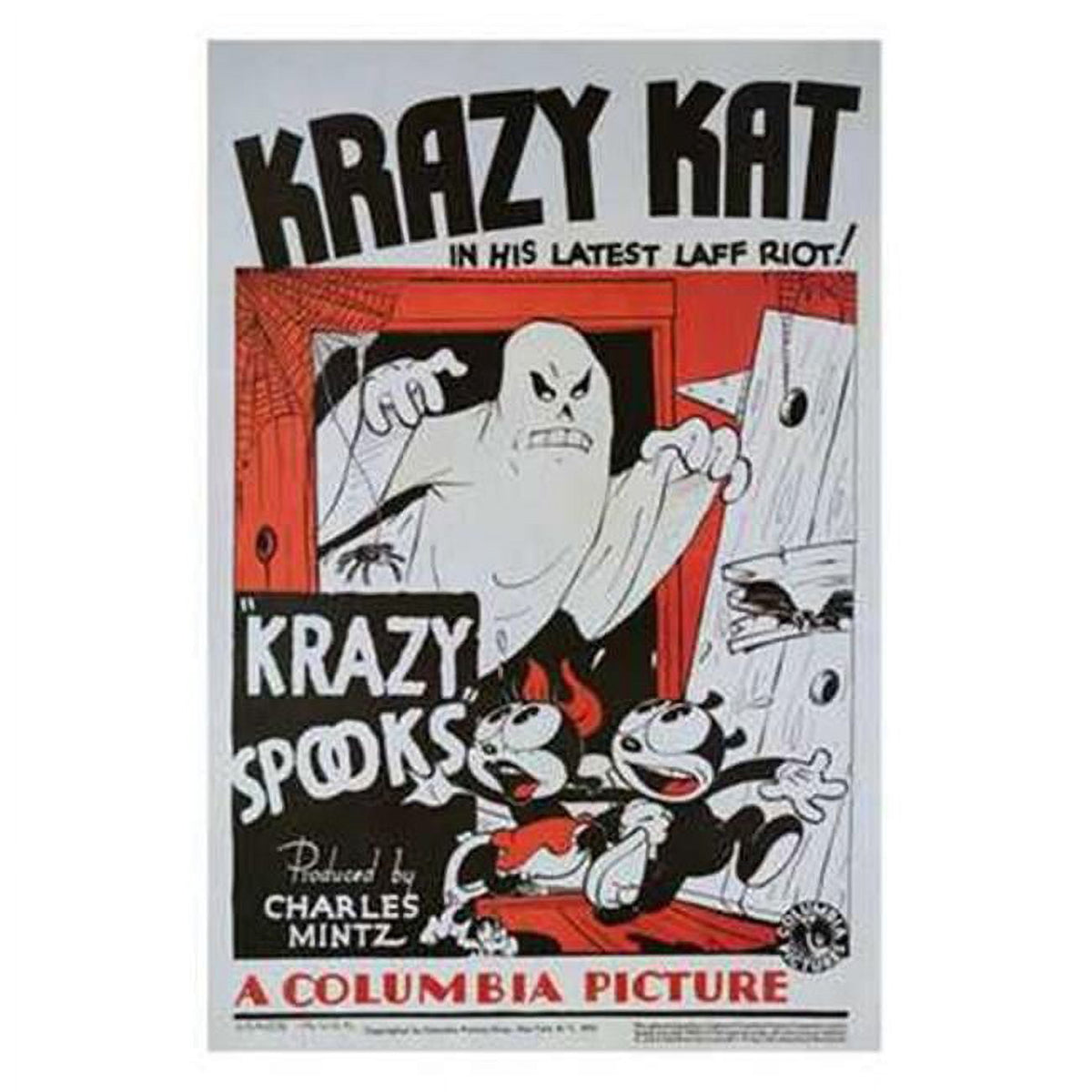 Krazy Kat Movie Poster 11x17 print featuring a classic animation character.