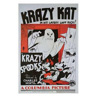 Krazy Kat Movie Poster 11x17 print featuring a classic animation character.