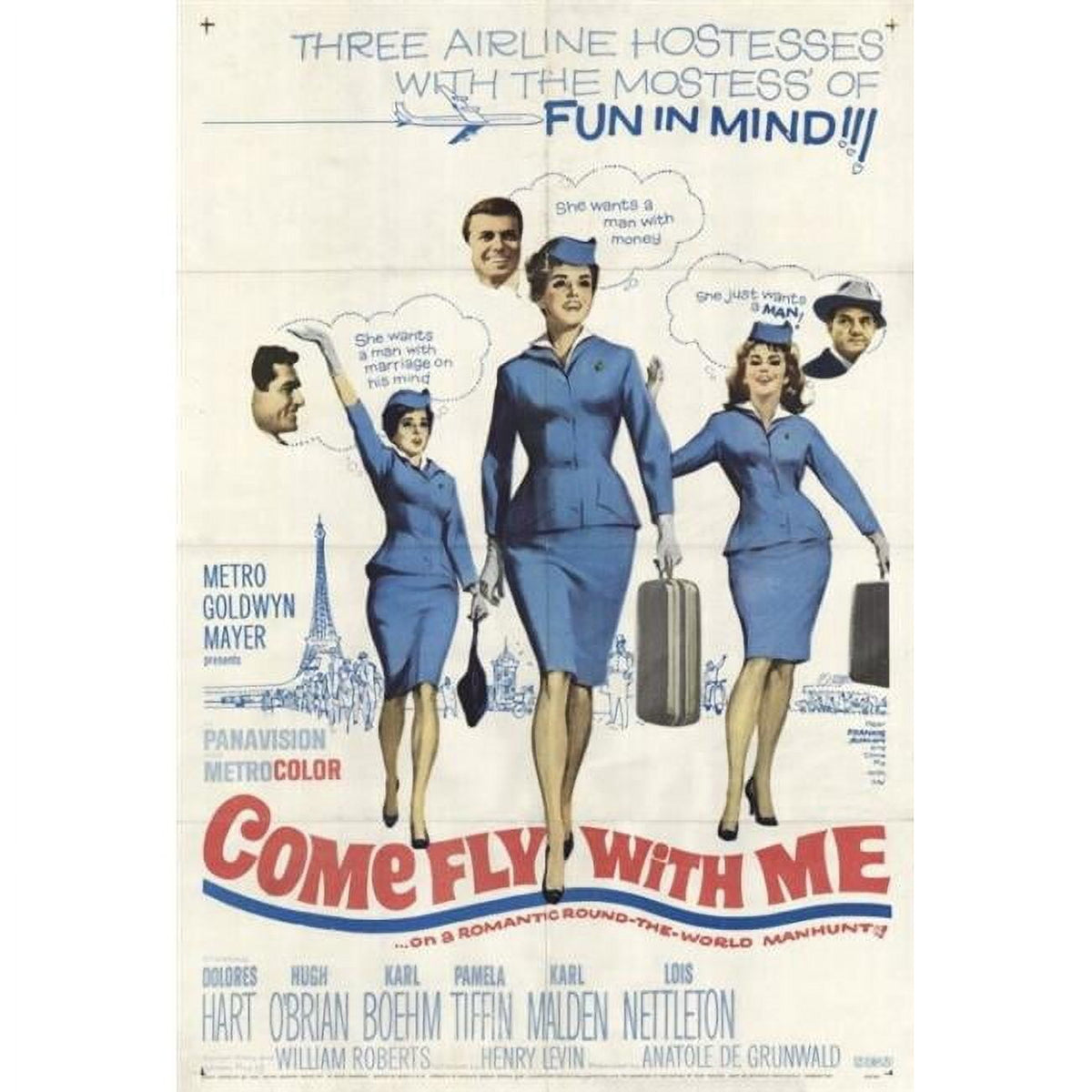 Come Fly With Me Movie Poster Print 27x40 - Classic Film Art