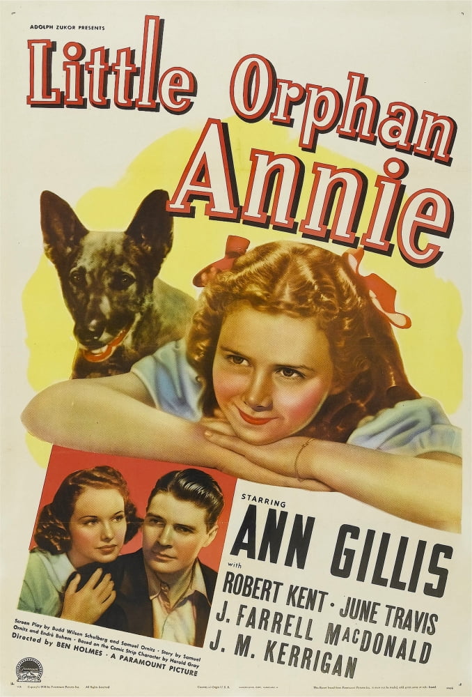 Little Orphan Annie Movie Masterprint Poster from 1938, featuring Ann Gillis, June Travis, and Robert Kent.