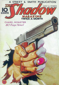 The Shadow Magazine Movie Poster in Pulp Fiction style, 11x17 inches.
