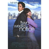 Two Weeks Notice Movie Poster Print 27x40 featuring Sandra Bullock and Hugh Grant.