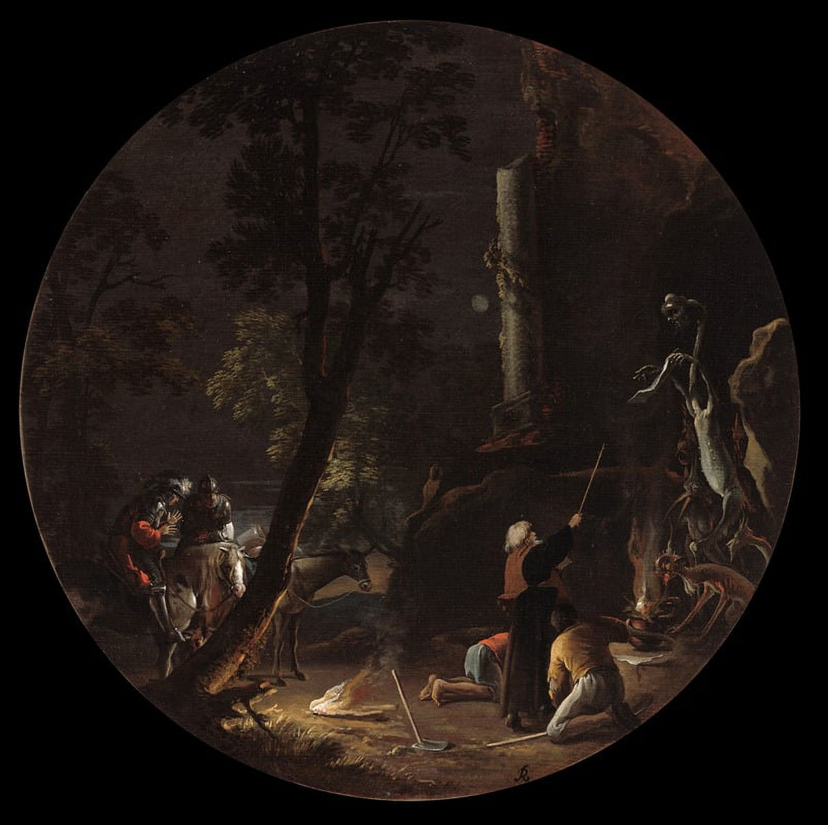 Scenes of Witchcraft Night Art Print by Salvator Rosa - 18x24