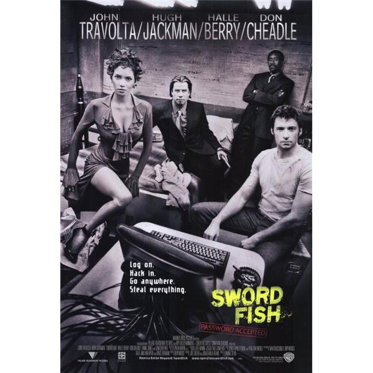 Swordfish Movie Poster Print 27 x 40 - Captivating cinematic artwork.