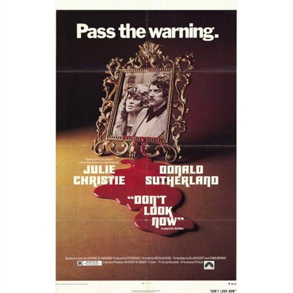 Don't Look Now Movie Poster 11x17 print capturing suspense and mystery.