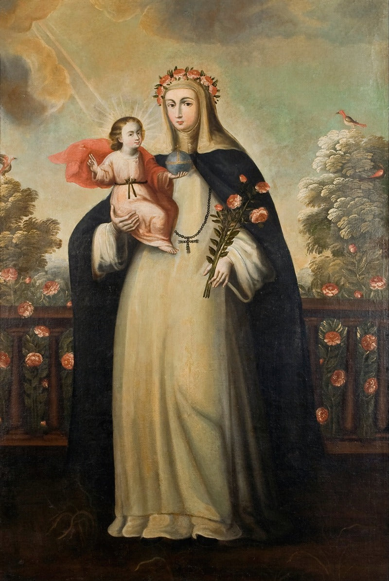 Saint Rose of Lima with Child Jesus poster print by Cusco School.