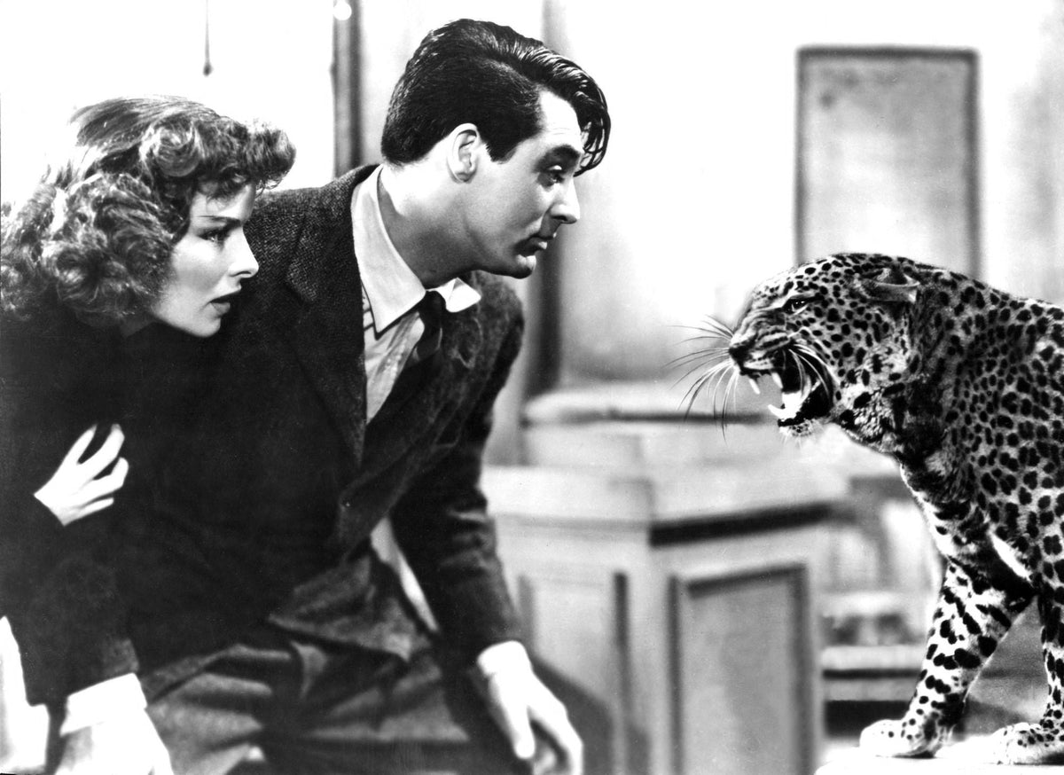 Bringing Up Baby 1938 photo print featuring Katharine Hepburn and Cary Grant.