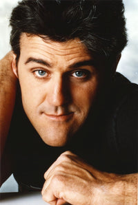 Jay Leno head shot portrait photo print in black shirt