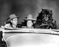 Abbott & Costello Riding a Car with a Bear Photo Print