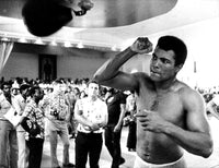 Muhammad Ali training photo print for Ali Foreman match in Zaire.