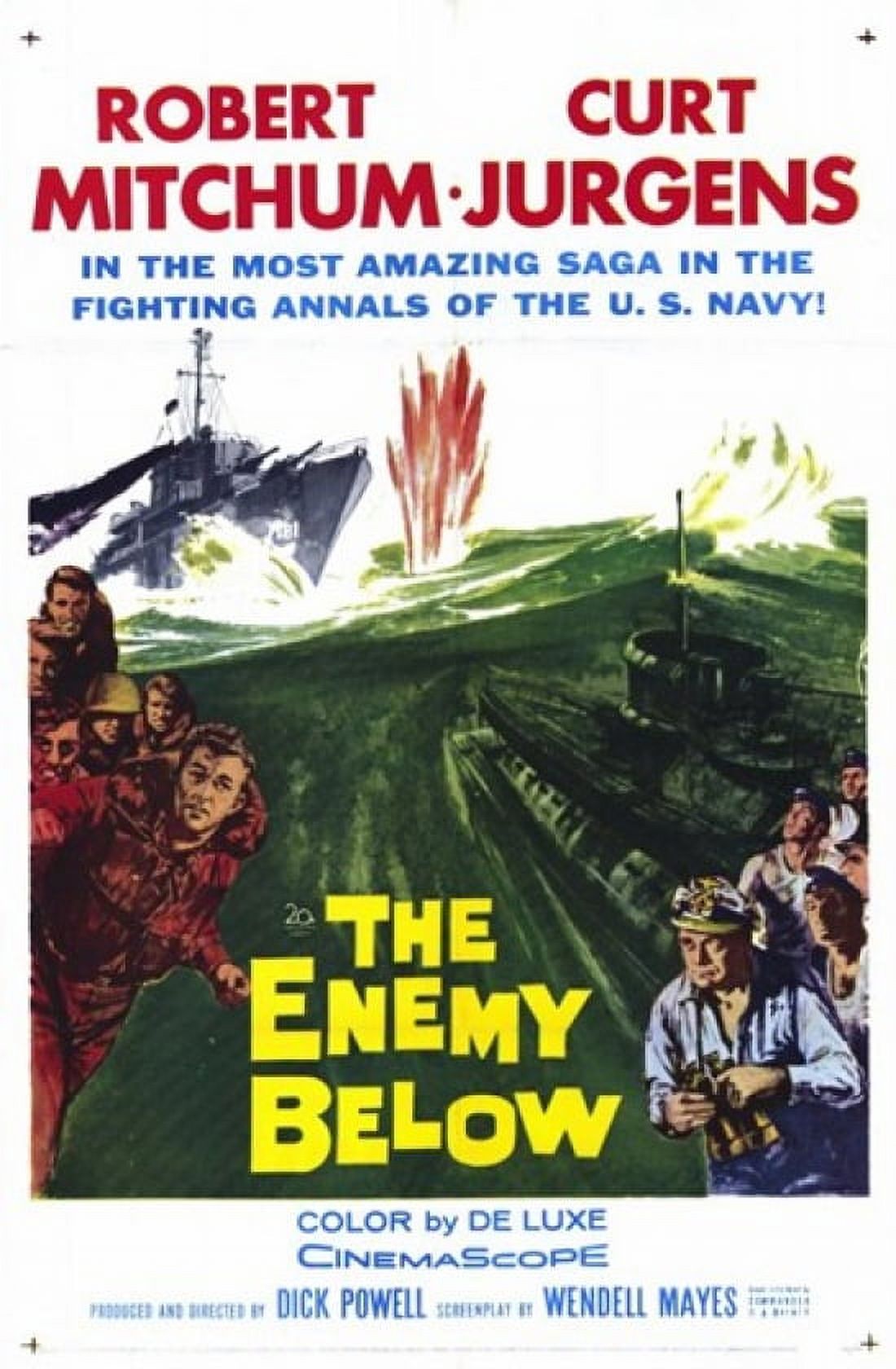 The Enemy Below movie poster 11x17 print.
