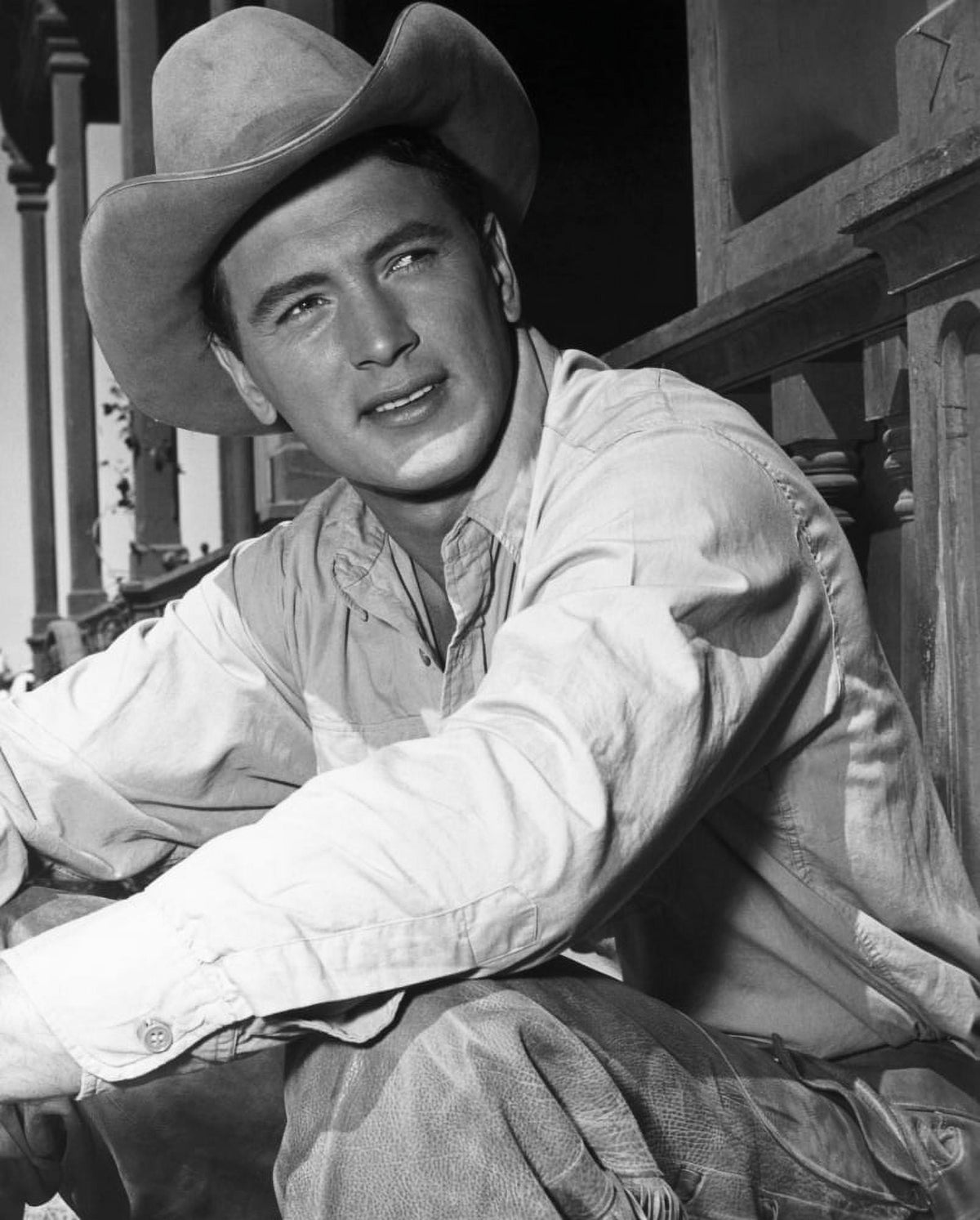 Rock Hudson 1956 Photo Poster Print showcasing classic Hollywood charm