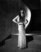 Zita Johann posed in a glamorous dress with hands on waist photo print