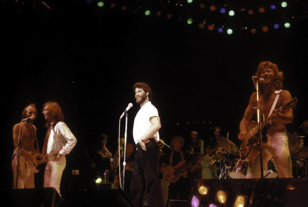 Bee Gees live performance photo print capturing iconic stage moments
