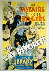 The Gay Divorcee movie poster print featuring Ginger Rogers and Fred Astaire, 1934