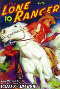 The Lone Ranger Movie Poster in pulp art style, 11x17 inches.