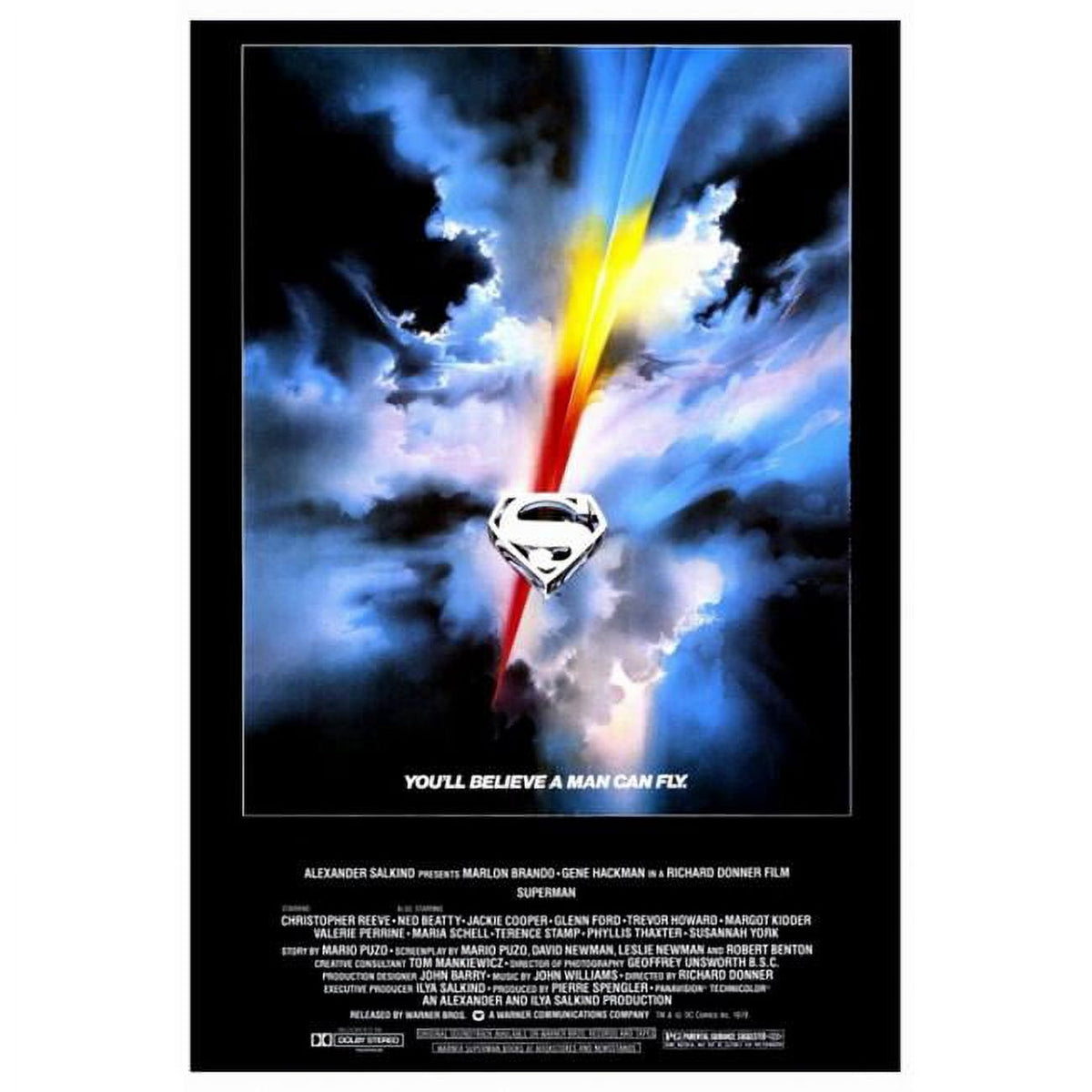 Superman: The Movie Poster Print showcasing iconic film artwork.