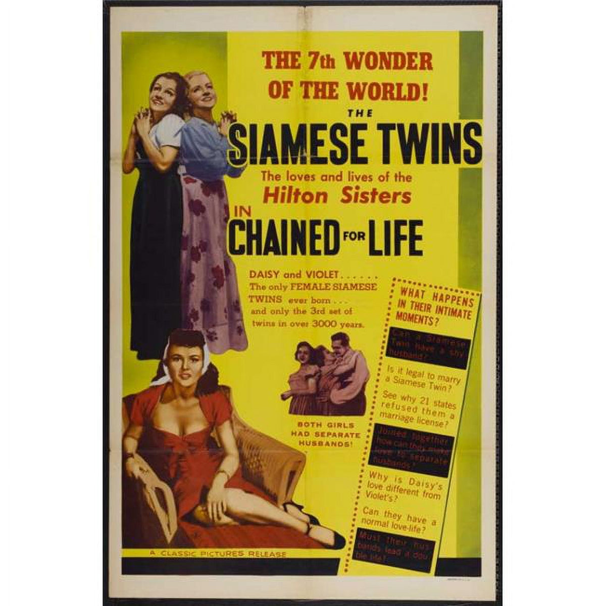 Chained for Life Movie Poster - 11x17 print
