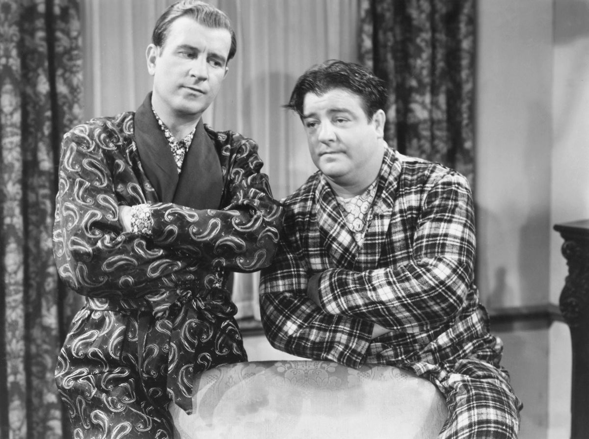 Bud Abbott and Lou Costello in Hollywood poster print.