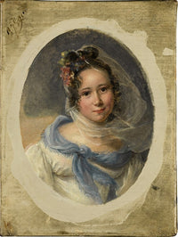 Portrait of a Lady fine art print by Jean-Baptiste Isabey, 1840.