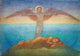 Love the Comforter of Night art poster print by Phoebe Anna Traquair, featuring a tranquil night scene.