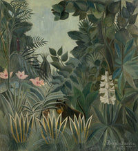 Equatorial Jungle Poster Print showcasing vibrant tropical foliage.