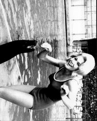 Pat Priest Feeding a Seal Black and White Photo Print