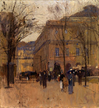 L'Odeon du Luxembourg art print by Frank Edwin Scott, vintage Parisian theater.