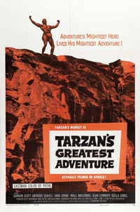 Tarzan's Greatest Adventure movie poster 11x17 print showcasing jungle adventure.